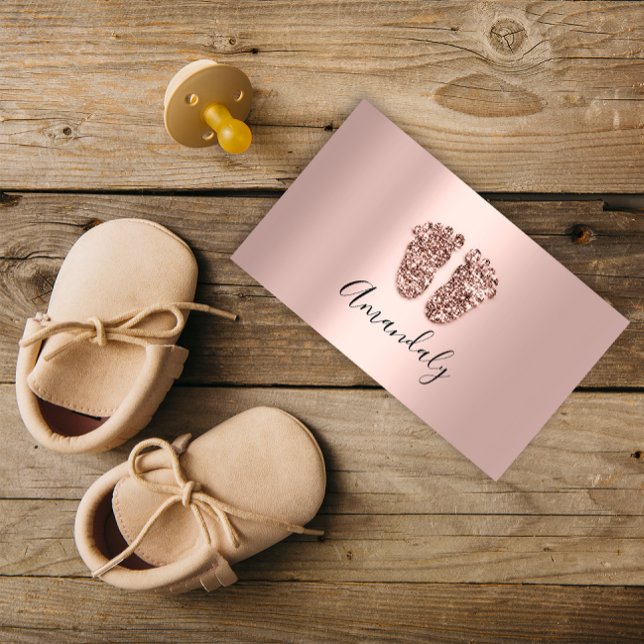 Tarjeta De Visita Niñera Niñera Pies de cuidado infantil profesional (Babysitter Nanny Professional Child Daycare Feet Business Card)