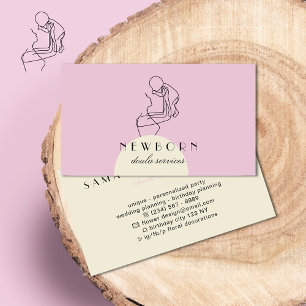 Tarjeta De Visita Niñeras Rosas, Canguros, Pediatra