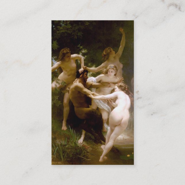Tarjeta De Visita Ninfas y sátiro, William-Adolphe Bouguereau (Anverso)