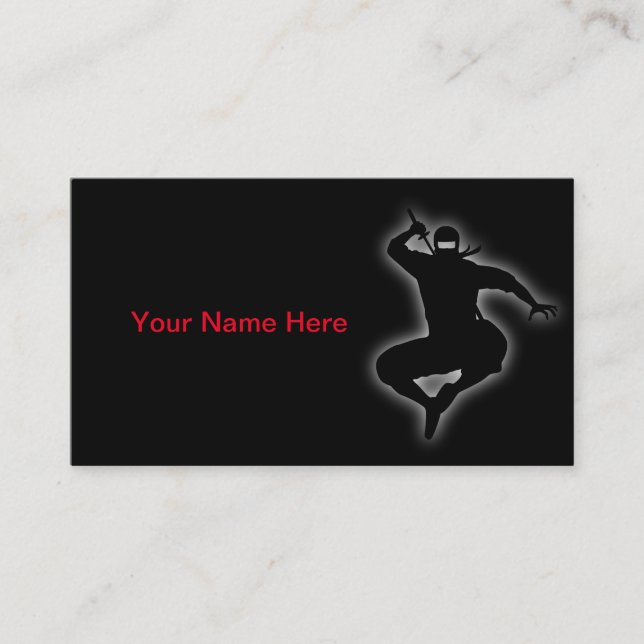 Tarjeta De Visita Ninja personalizable (Anverso)