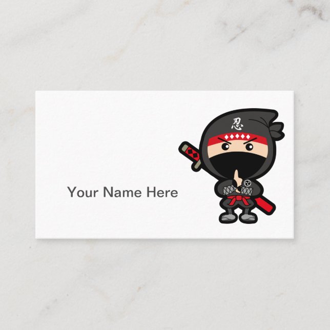 Tarjeta De Visita Ninja personalizable (Anverso)