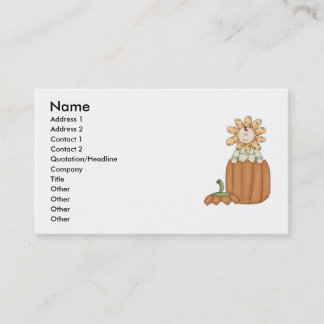 Tarjeta De Visita Niño de Flor de Calabaza