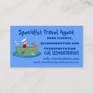 Tarjeta De Visita Niño pequeño marinero y personalizado de un bote d