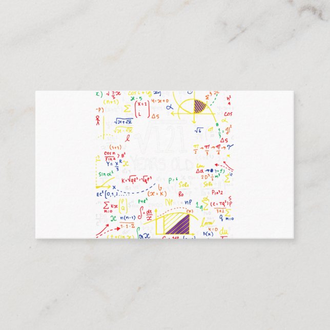 Tarjeta De Visita Niños 11 Años Raíz Cuadrada De Cumpleaños De 121 A (Anverso)