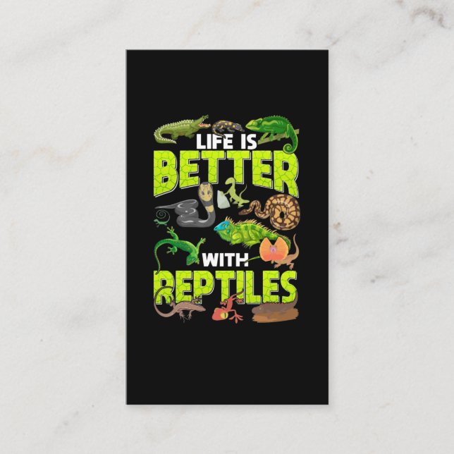 Tarjeta De Visita Niños Chicas Reptiles Lizard Gecko Bearded Dragon (Anverso)