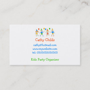 Tarjeta De Visita Niños del fiesta