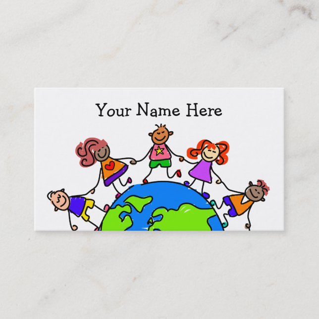 Tarjeta De Visita Niños del mundo (Anverso)