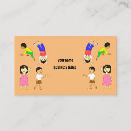 Tarjeta De Visita Niños divertidos jugando al diseño guardería infan
