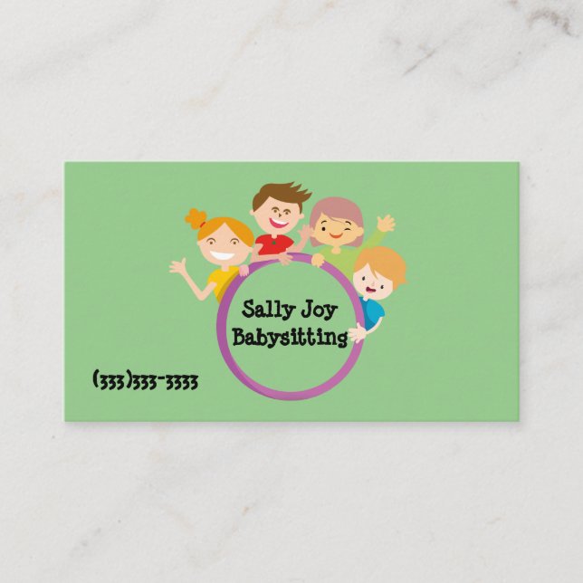 Tarjeta De Visita Niños felices y adorables diseñan bebés (Anverso)