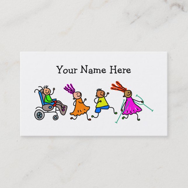 Tarjeta De Visita Niños lisiados (Anverso)