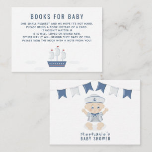 Tarjeta De Visita Niños náuticos: Baby Shower Books para el bebé