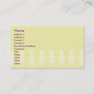 Tarjeta De Visita Niños - negocio