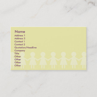 Tarjeta De Visita Niños - negocio