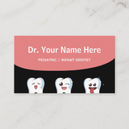 Tarjeta De Visita Niños pediátricos Dentistas Niños Médicos Dientes 