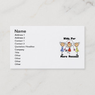 Tarjeta De Visita Niños Por Más Recreo
