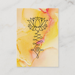 Tarjeta De Visita Nirvana curativo amarillo-naranja de la yoga de