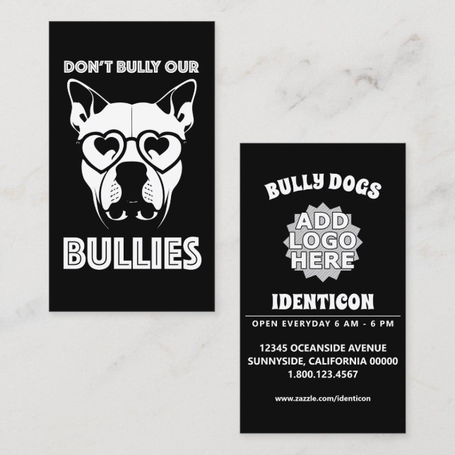 Tarjeta De Visita no amedrenten a nuestros matones (Anverso / Reverso)