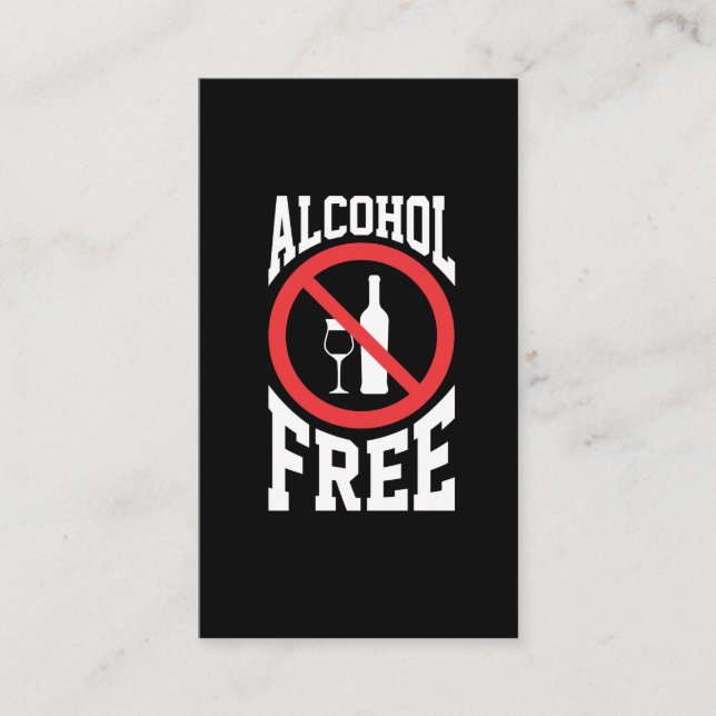 Tarjeta De Visita No bebedor contra el alcohol sin alcohol (Anverso)
