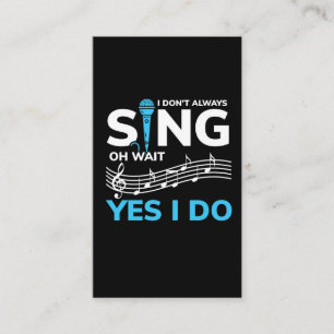 Tarjeta De Visita No canto siempre oh espera que hago sí al cantant
