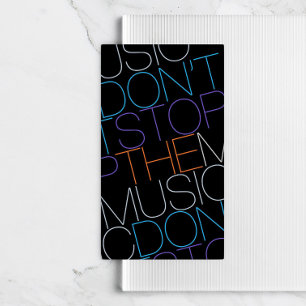 Tarjeta De Visita NO DETENGAN LA BANDA DE Músicos DJ DE MÚSICA