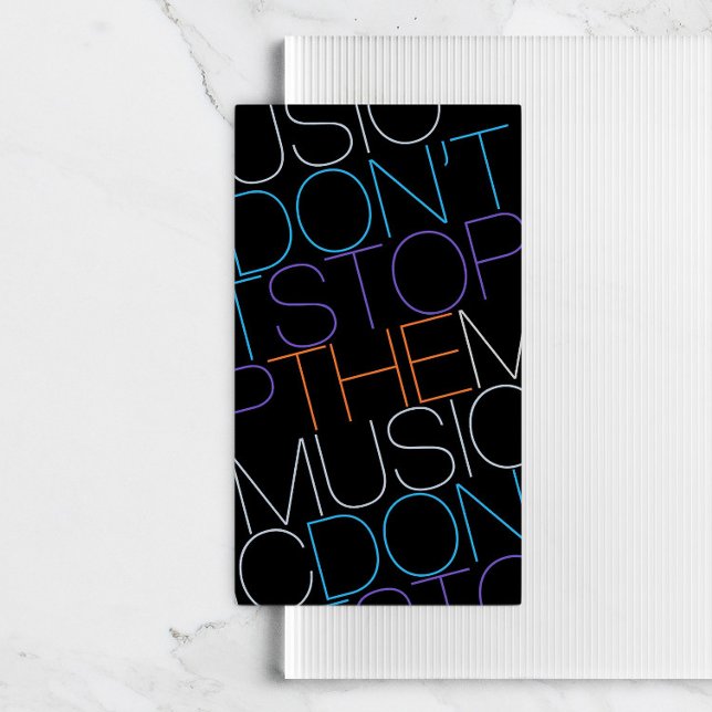 Tarjeta De Visita NO DETENGAN LA BANDA DE Músicos DJ DE MÚSICA (Subido por el creador)