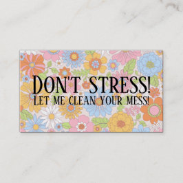 Tarjeta De Visita No enfatizar la limpieza floral