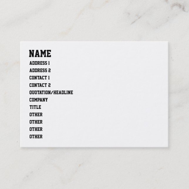 Tarjeta De Visita no eres HIP HOP (Anverso)