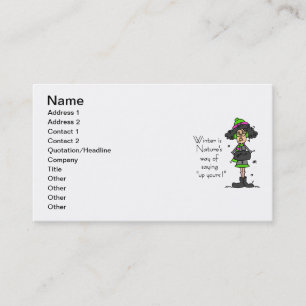 Tarjeta De Visita No es un fanático del invierno