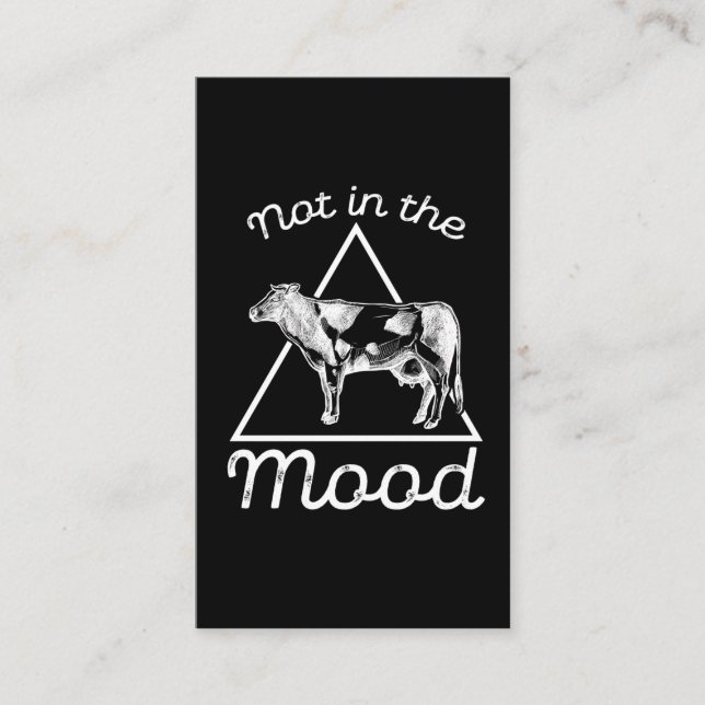Tarjeta De Visita No está de humor el gracioso agricultor de vacas (Anverso)