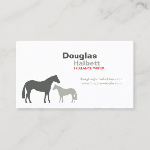 Tarjeta De Visita No. GRIS 2 de los CABALLOS