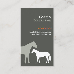 Tarjeta De Visita No. GRIS 3 de los CABALLOS