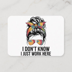 Tarjeta De Visita No Lo Sé Solo Trabajo Aquí Citas Divertidas Sarcas
