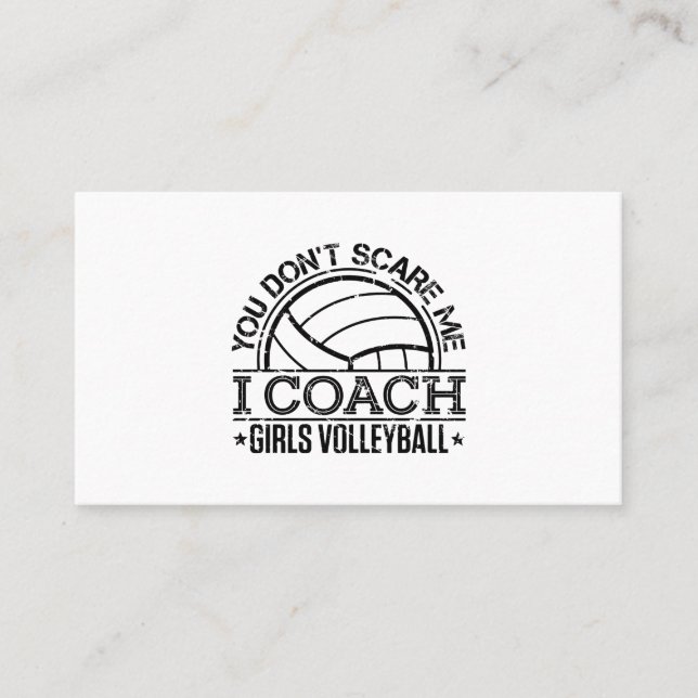 Tarjeta De Visita No me asustes, entreno voleibol Chicas  (Anverso)