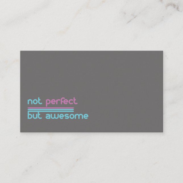 Tarjeta De Visita ¡No perfeccionar pero impresionante!! (Anverso)