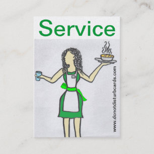 Tarjeta De Visita No perturbe las tarjetas. COM (camarera en