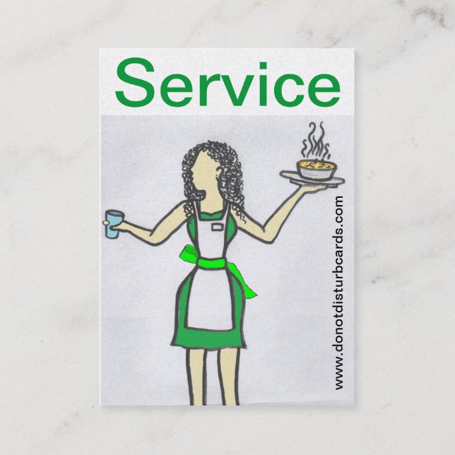 Tarjeta De Visita No perturbe las tarjetas. COM (camarera en (Reverso)