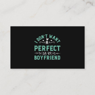 Tarjeta De Visita No Quiero Un Novio Perfecto