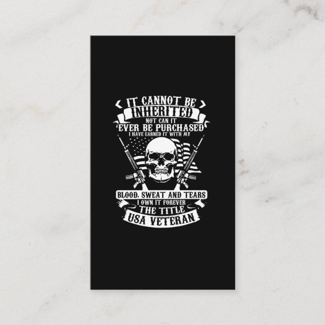 Tarjeta De Visita no se puede heredar, no se puede comprar nunca (Anverso)