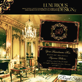 Tarjeta De Visita Noble dorado negro marrón con monograma impresiona