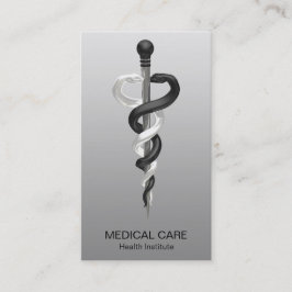 Tarjeta De Visita Noble elegancia médica elegancia Black White Ascle
