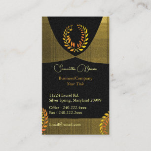 Tarjeta De Visita Noble Laurel Wreath Profesional