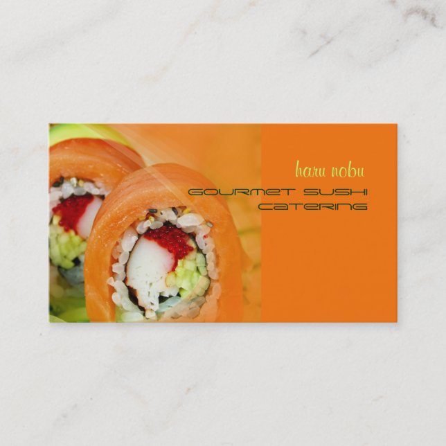 Tarjeta De Visita Nobu Gourmet Sushi (Anverso)
