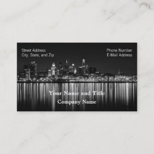 Tarjeta De Visita Noche b/w de Philly