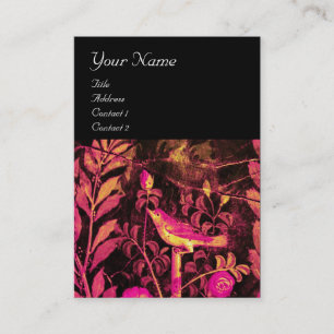 Tarjeta De Visita NOCHE CON ROSAS MONOGRAM, Oro Negro Rosa