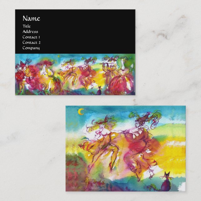 Tarjeta De Visita NOCHE DE CARNAVAL / Mascarada veneciana, música de (Anverso / Reverso)