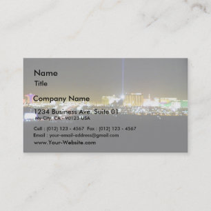Tarjeta De Visita Noche de Las Vegas