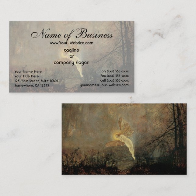 Tarjeta De Visita Noche de Verano por Atkinson Grimshaw (Anverso / Reverso)