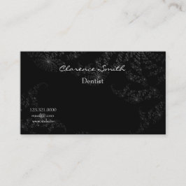 Tarjeta De Visita Noche Dentista Black Starry