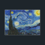 Tarjeta De Visita Noche estrellada, 1889, por Vincent van Gogh<br><div class="desc">Noche estrellada,  1889,  por Vincent van Gogh. Se ve desde la ventana de la sala de asilo de Saint-Rémy-de-Provence,  orientada al este,  justo antes de la salida del sol,  con la adición de un pueblo imaginario.</div>