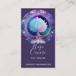 Tarjeta De Visita Noche Estrellada | Árbol de la Vida